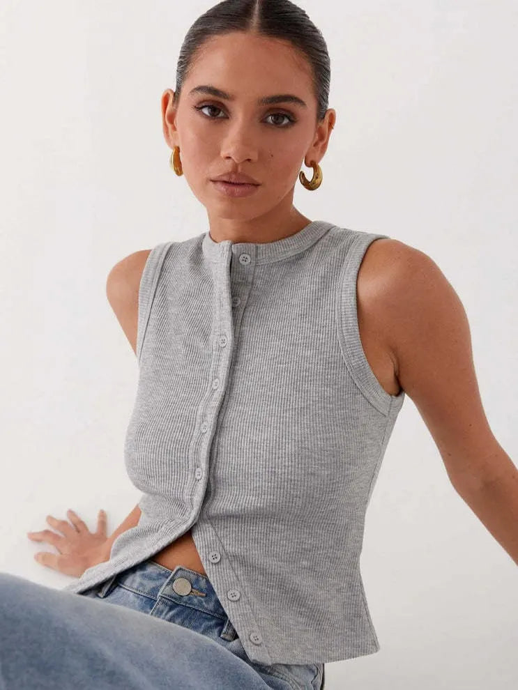 Blair Buttoned Tank Top