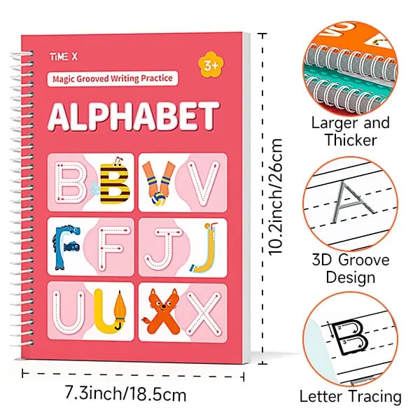 🔥Last Day 50% OFF ✏️📚 Magic Reusable Handwriting Workbook Set for Kids (6 Books)