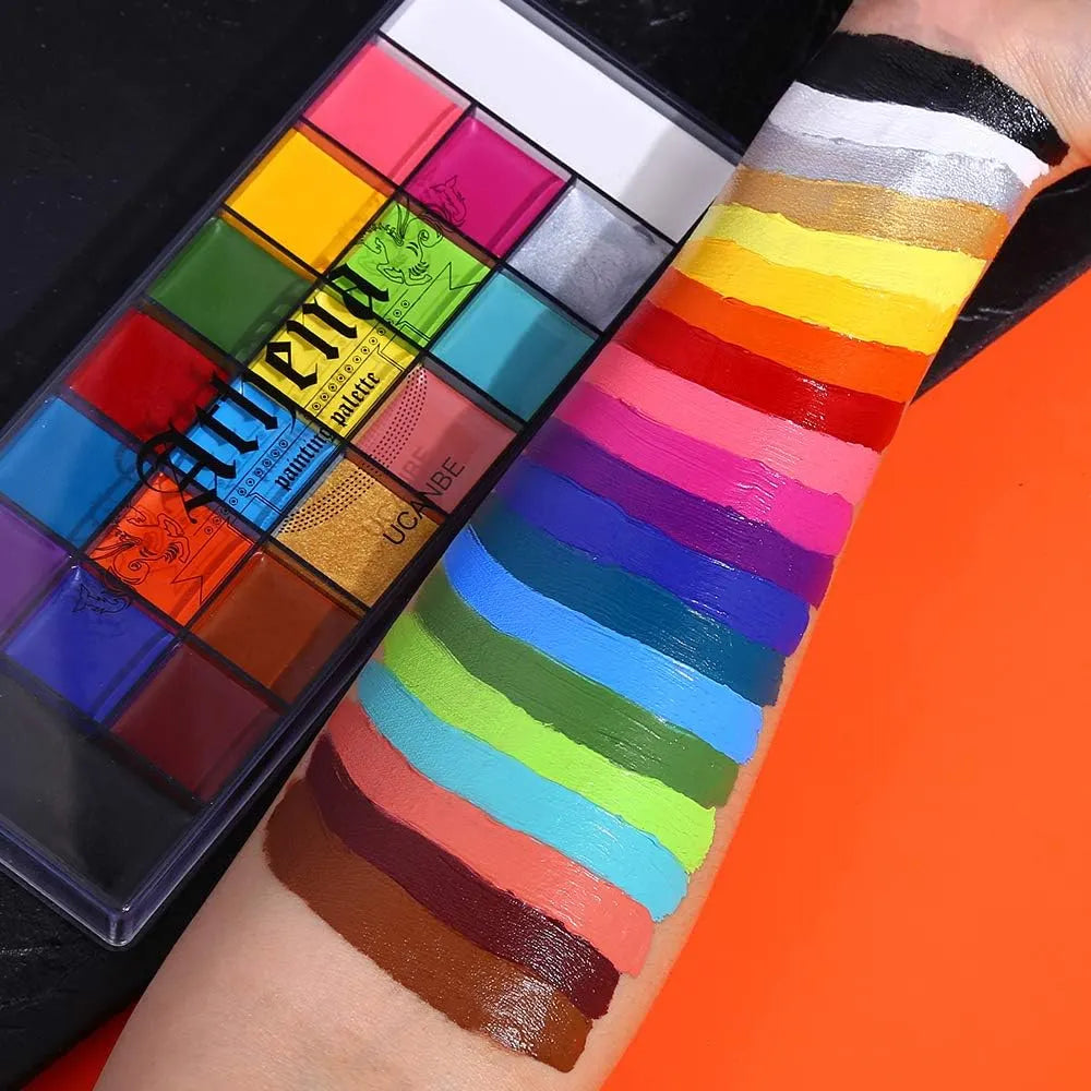 👻Face Body Paint Oil Palette,🎃Halloween,performance,cosplay