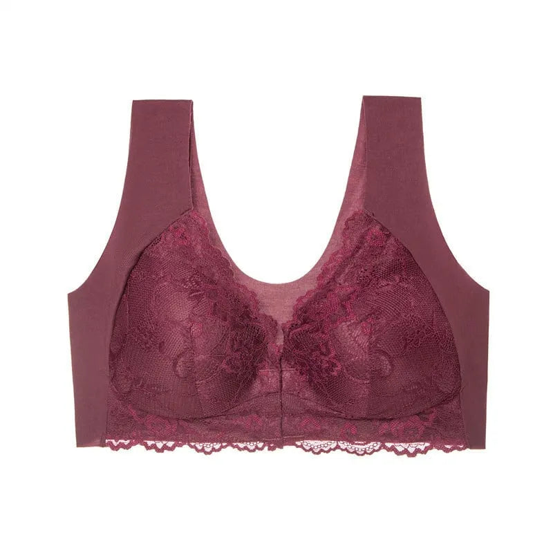 Front Closure Wireless Push Up Bra