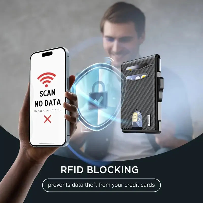 🔥 HOT SALE 🔥LAST DAY SALE 49% OFF-🔥Minimalist Pop-Up Wallet for Men – RFID Blocking Aluminum Card Holder with Cash Slot, ID Window & Leather Front Pocket