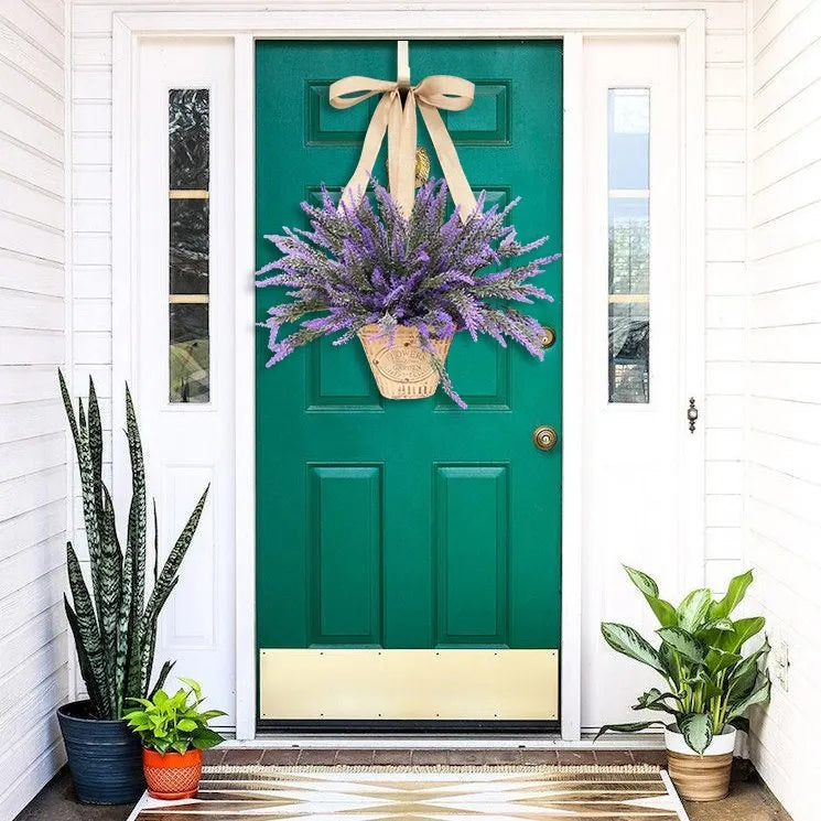 Lavender Basket Wreath-Front Door Wreath