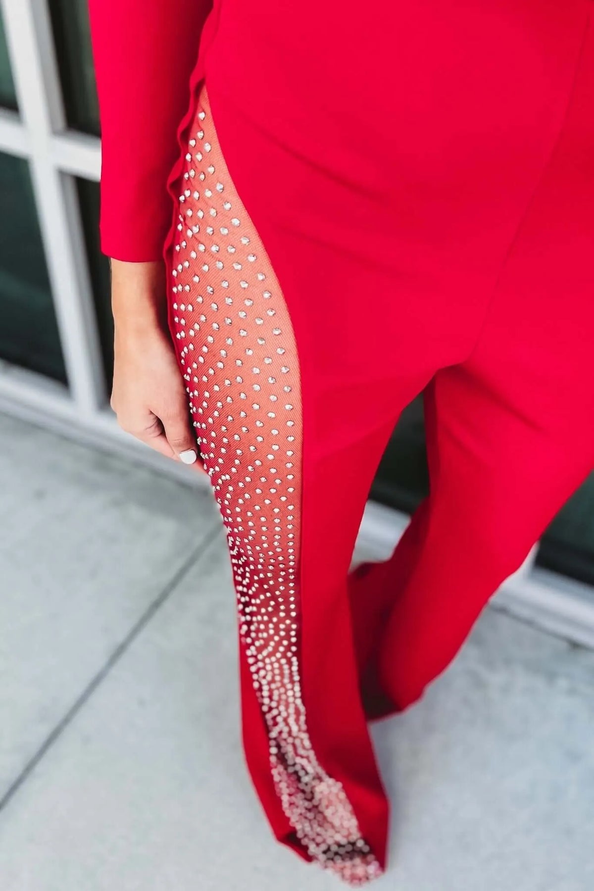 One Shoulder Rhinestone Jumpsuit(BUY 2 FREE SHIPPING)