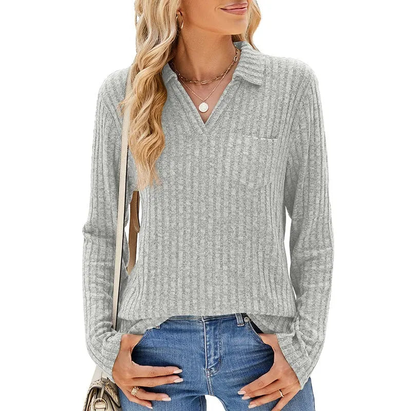 🌸Women's Collared V-Neck Sweater (Buy 2 Free Shipping)