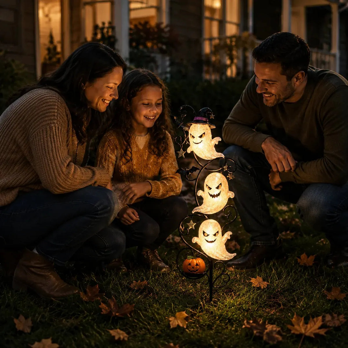 🔥Last Day Promotion!☀Solar-Powered Little Ghost Garden Stake Light | Whimsical Halloween Outdoor Decor