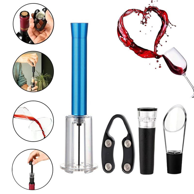 🔥 HOT SALE 🔥Air Pump Cork Remover Wine Bottle Opener Set