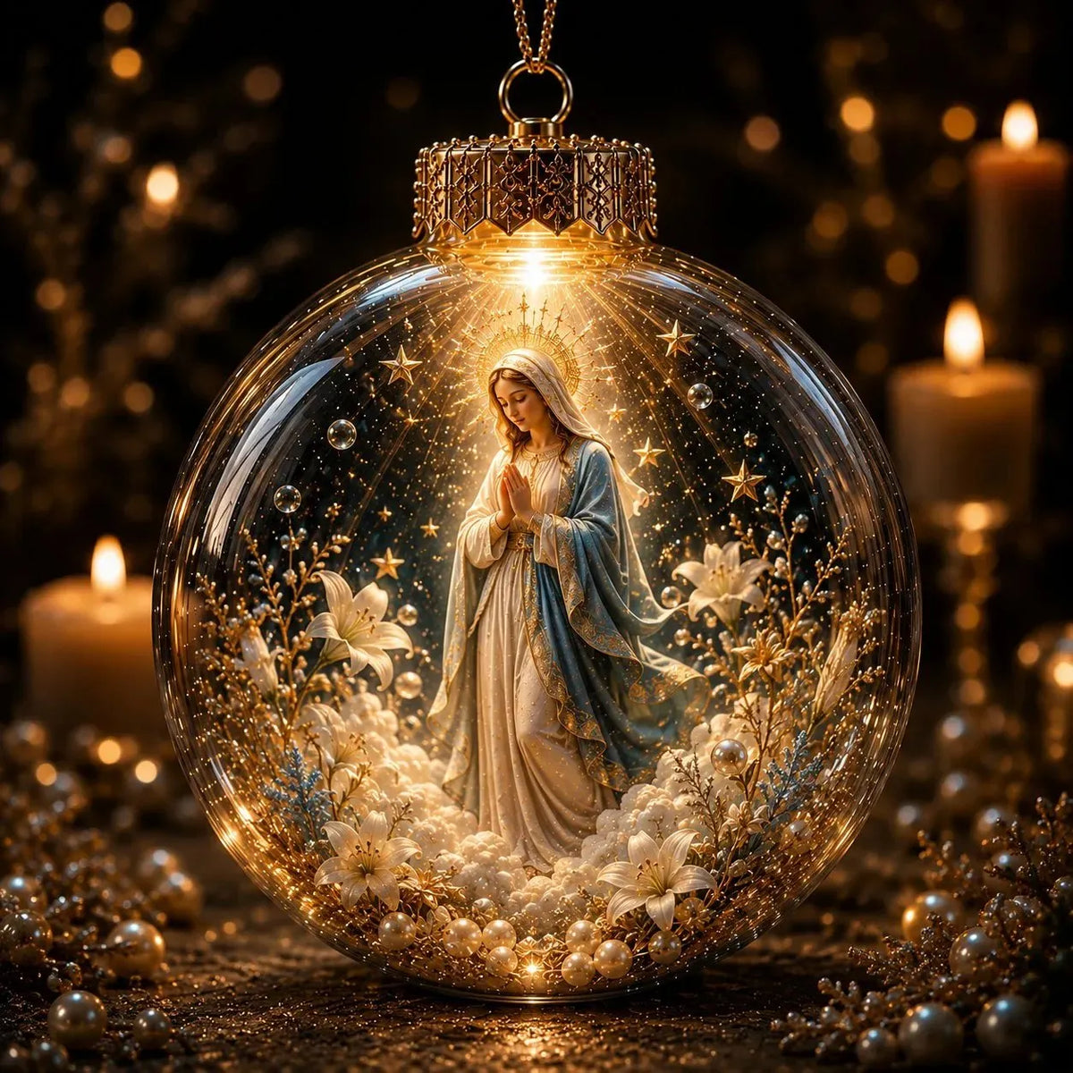 🔥 HOT SALE 🔥⏳ Last Day 49% OFF – ✝️ Illuminated 3D Christian Faith Ornament Collection | Clear Globe with Sacred Figures, Warm Golden Glow & 8 Meaningful Designs ✨