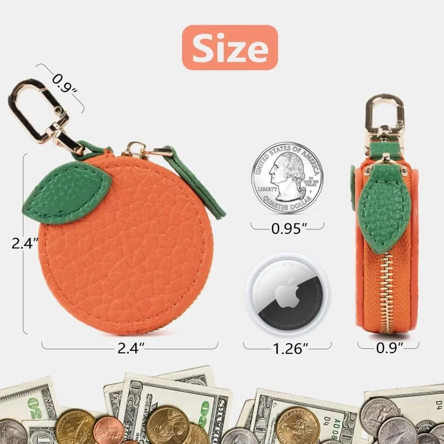 🔥Last Day 49% OFF - 🍊Cute Fruit Coin Purse Bag Charm Airtag Accessories