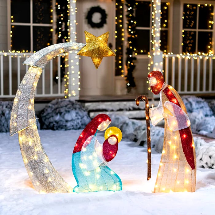 🔥LAST DAY 70% OFF 🔥Warm White LED Holy Family Yard Decoration(Buy 2 Free Shipping)