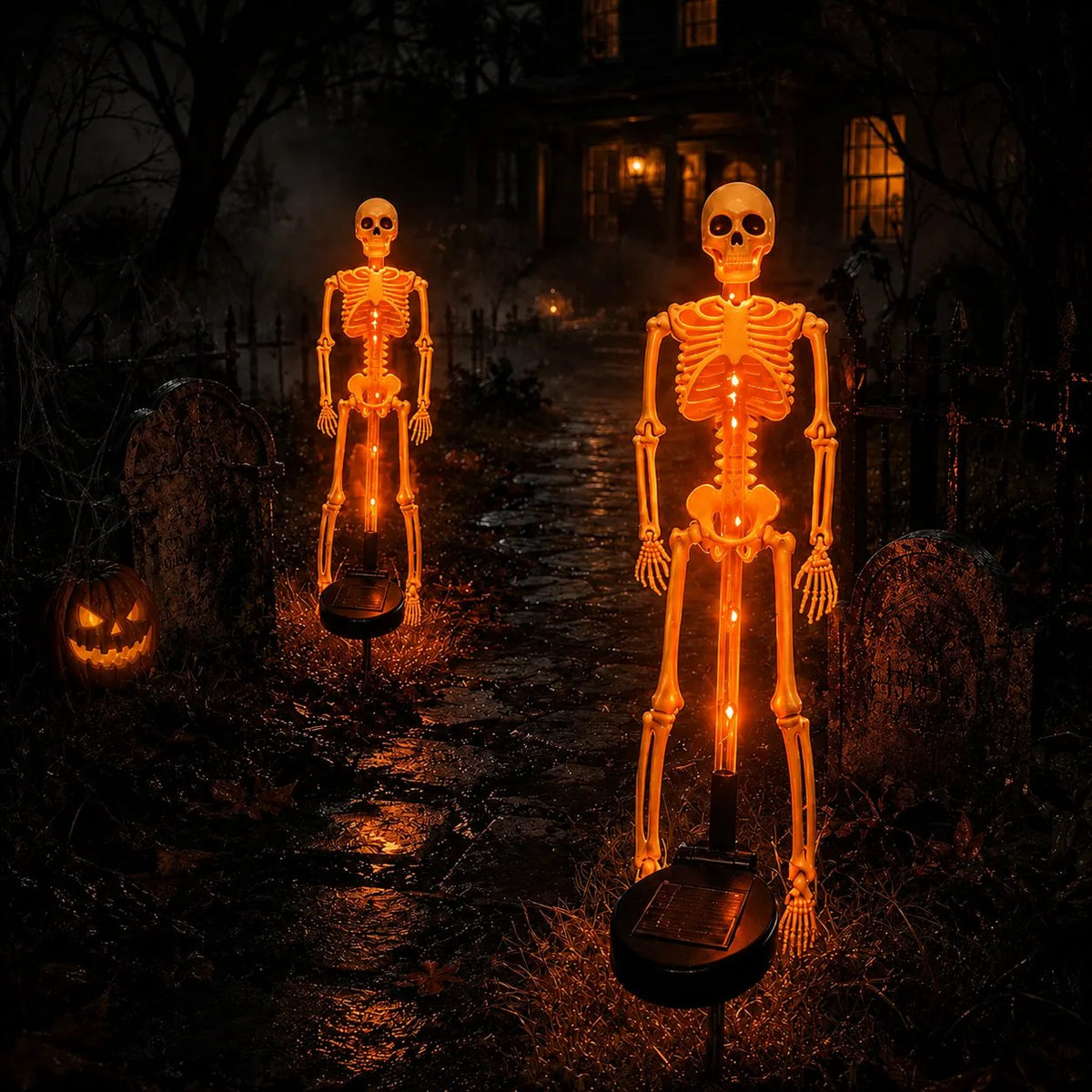 🔥HOT SALE🔥💀 Solar Skeleton Yard Stake