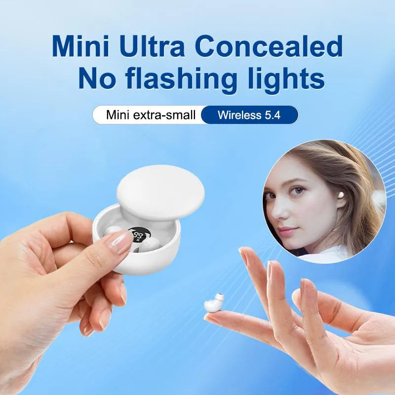 🎉Mini Invisible Headphones Bluetooth 5.4 True Wireless In-Ear Earphones