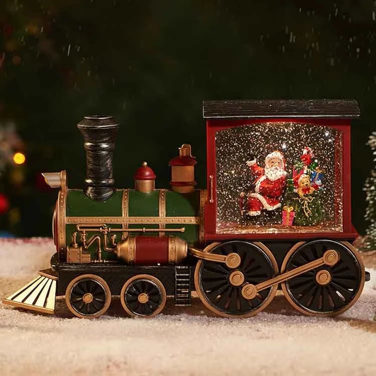 🎉🎅Christmas Gift Music Box Train💝 Music Box Crystal Ball Ornaments