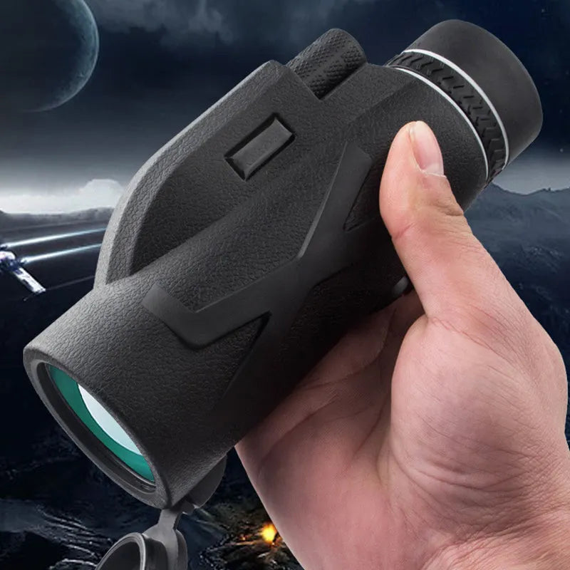 🎉Hot Sale🎉80x100 Monocular Telescope with Smartphone Adapter & Tripod
