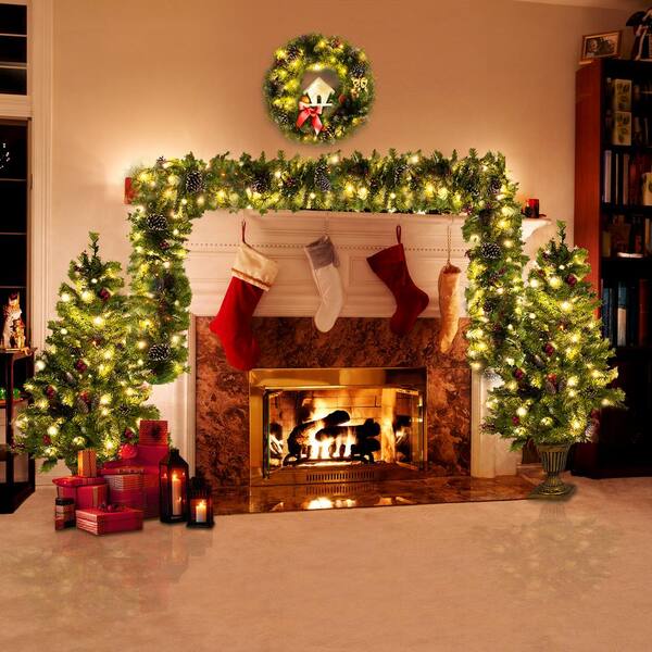 Christmas Artificial Cypress Leaf Vine Wreath🎄(1.8m)