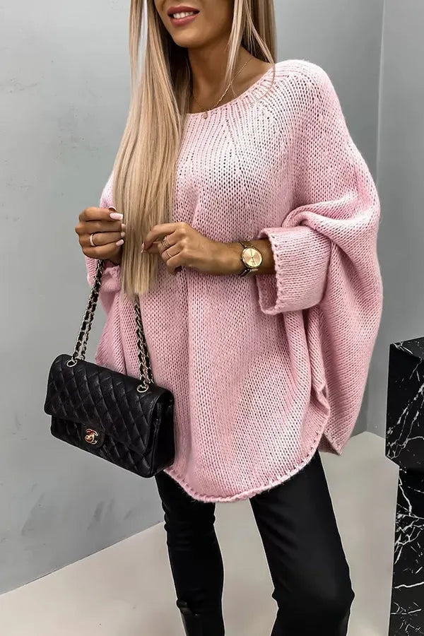Remember me crew neck stretch knit sweater