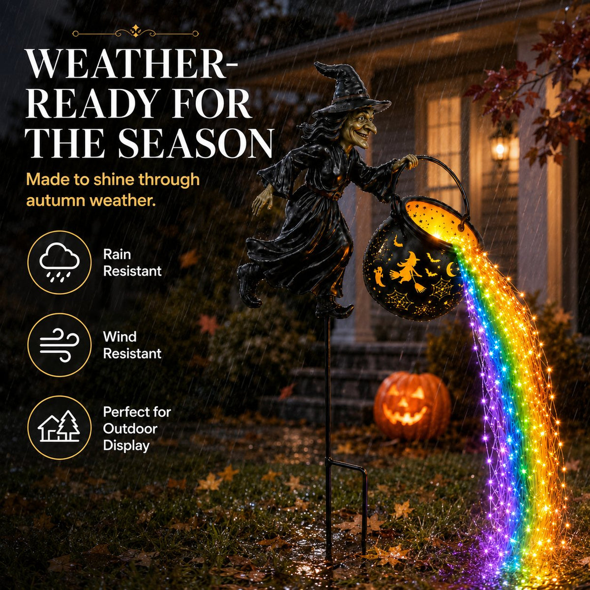 🎃🔥Hot Sale-50% OFF🔥Halloween Witch Cauldron Garden Light