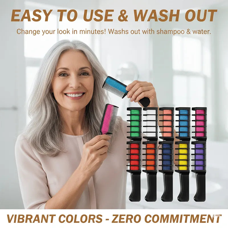 Festive Fun Hair Chalk Combs