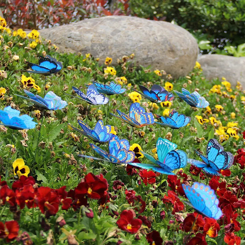 Fluttering Butterflies Garden Stake
