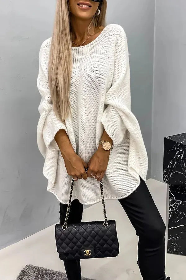 Remember me crew neck stretch knit sweater