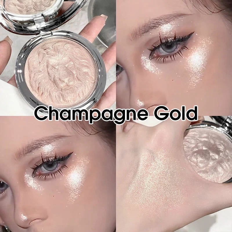 🔥 HOT SALE 🔥Lion Embossed Shimmer Highlighter Palette