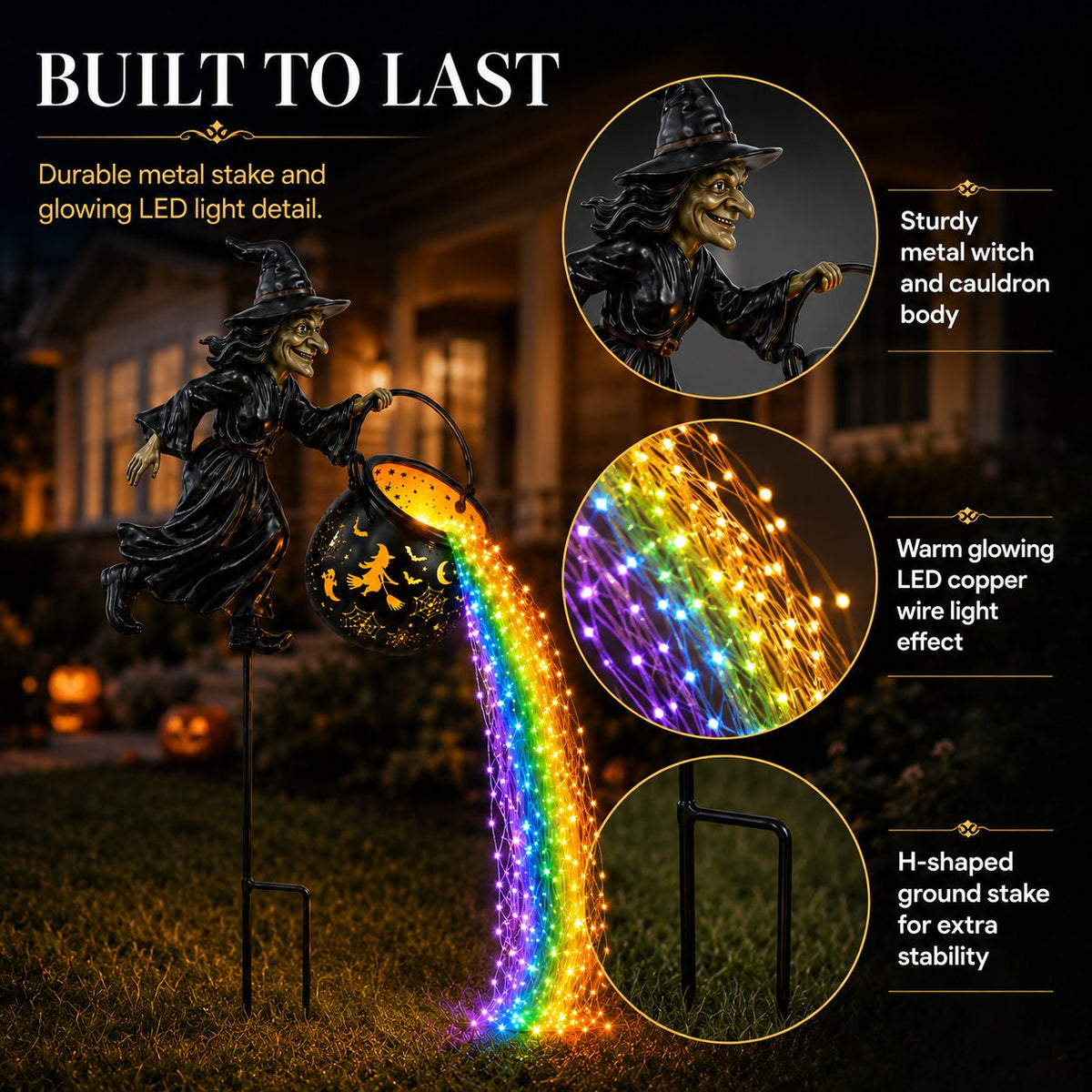 🎃🔥Hot Sale-50% OFF🔥Halloween Witch Cauldron Garden Light