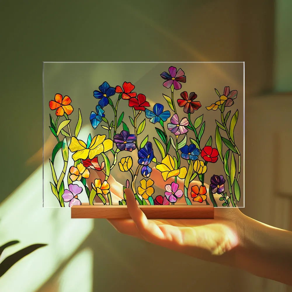 🌷🌼NEW - 🌻🌺Painted Colorful Flower Pattern Decor