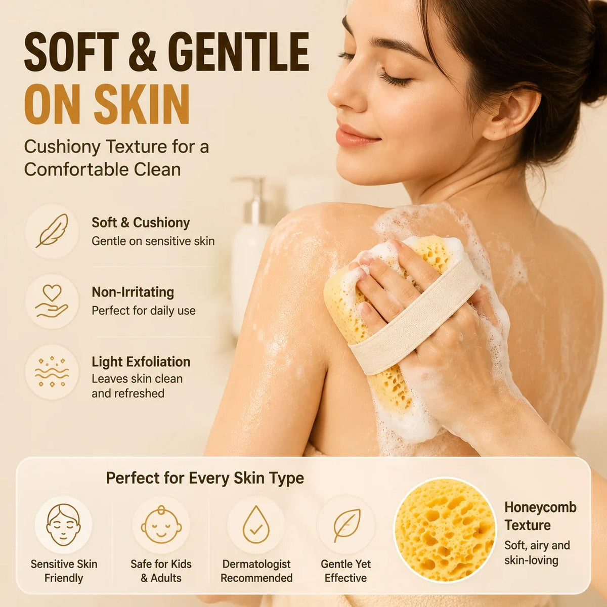 🎉Soft Soap Pocket Sponge – The Easy Way To Create More Shower Foam