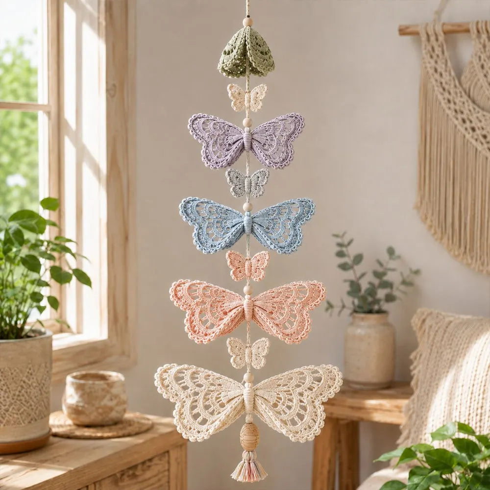 🔥 HOT SALE 🔥🔥LAST DAY 50% OFF - 🦋Butterfly Garden Cascade DIY Crochet Kit
