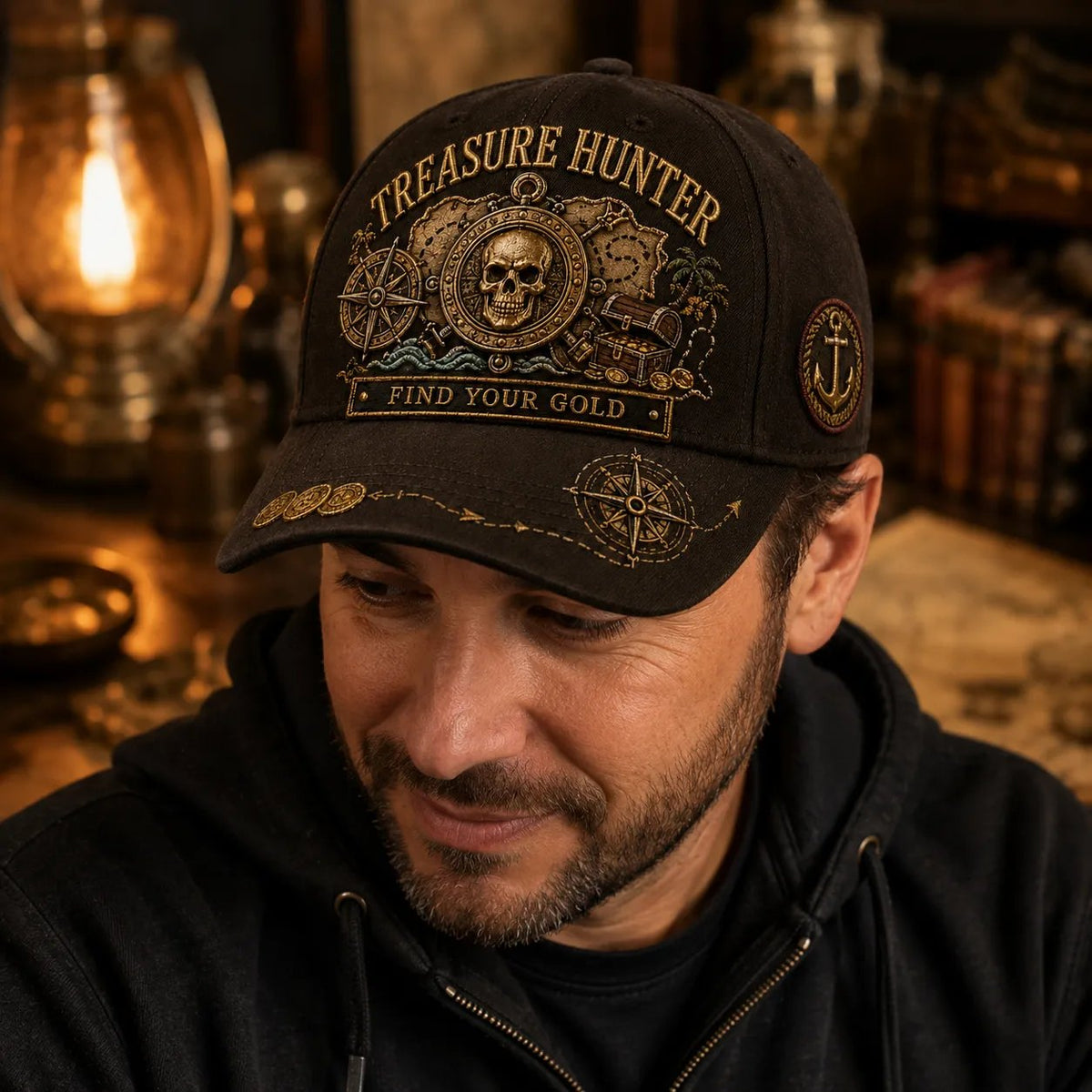 🏴‍☠️ Pirate Legend Embroidered Baseball Cap | Vintage Nautical Skull Adjustable Hat for Halloween, Travel & Everyday Wear