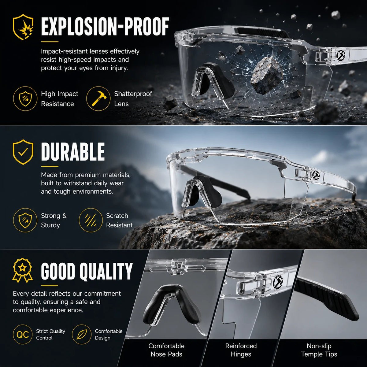 🎉☀️🕶️UV400 sunglasses– 🥇Impact Resistant Outdoor Sports & Work Eyewear✨