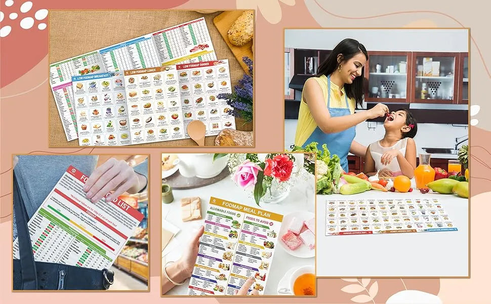🔥Last Day 50% OFF -🥗Set of 2 Fodmap Chart📘IBS Symptom Relief Food List