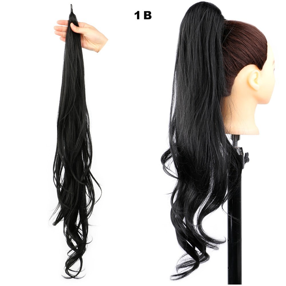 32 Inch Wavy Stick Hair With A Long Ponytail
