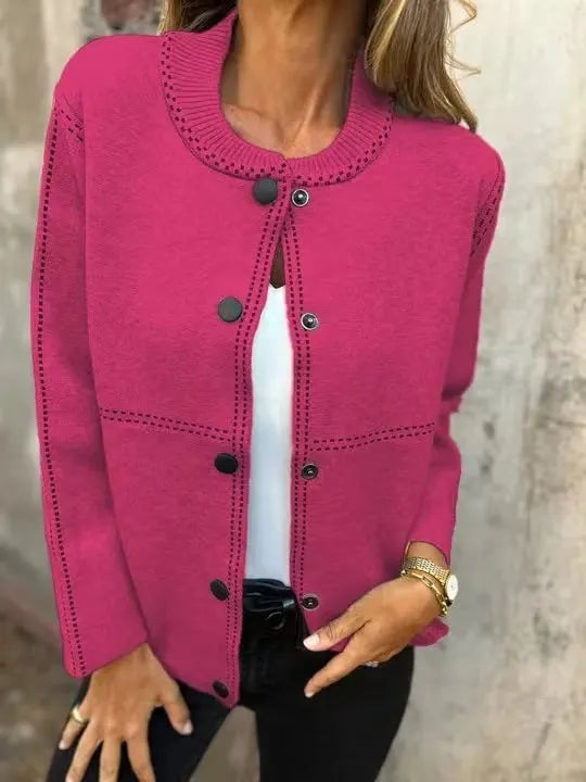 Classic Knit Bomber Cardigan Jacket