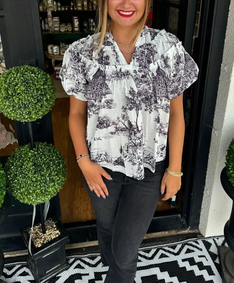 🔥WOMEN'S CLASSIC CHARM TOILE TOP(BUY 2 FREE SHIPPING)