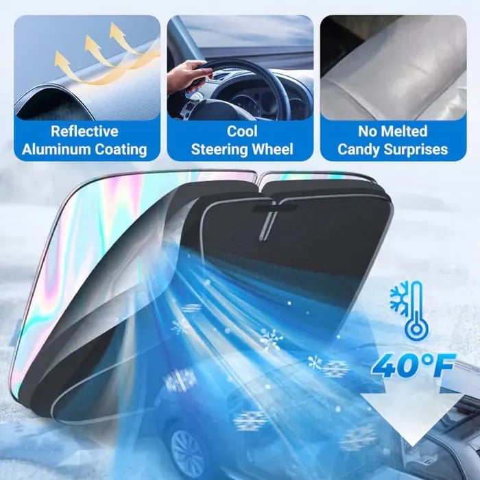 🔥HOT SALE🔥🌊2026 Summer Hot Sale-💥2026 Foldable Anti-UV Windshield Sunshade