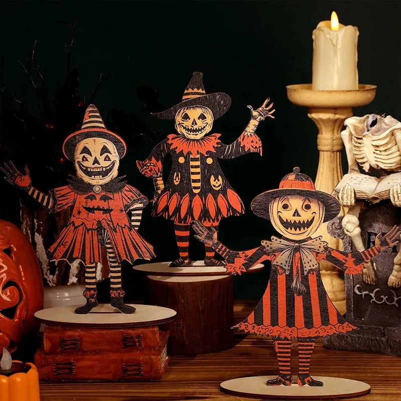 🔥HOT SALE🔥Vintage Halloween Wooden Wall Hanging Set