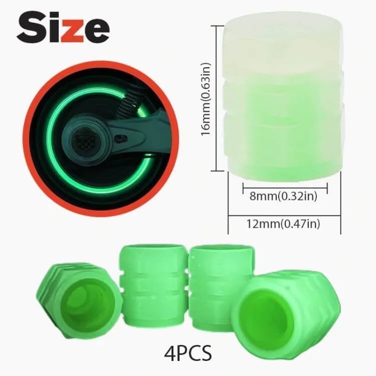 UNIVERSAL FLUORESCENT CAR TIRE VALVE CAPS 4PCS✨FREE SHIPPING OVER $49.99✨