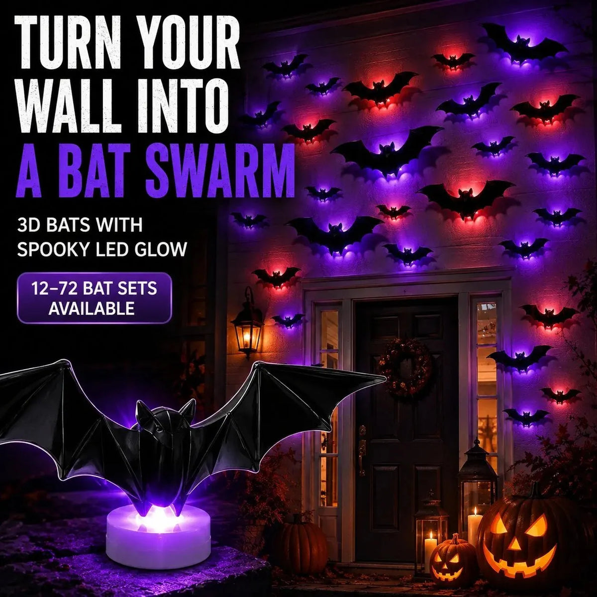 🎉 🦇 Halloween Sale: 3D LED Flying Bat Wall Decor – Create a Spooky Atmosphere in Minutes
