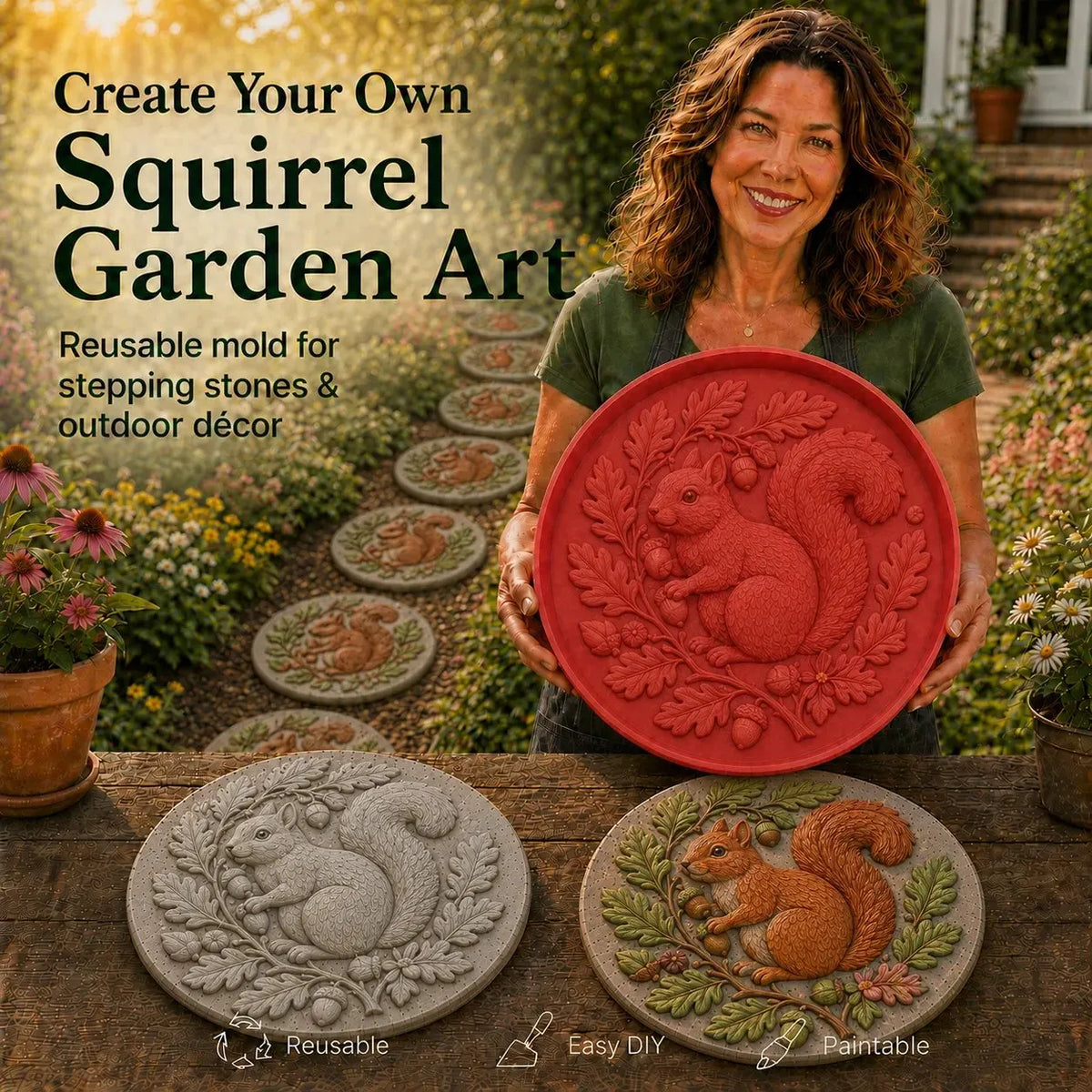 🔥HOT SALE 49% OFF✨🐦Hummingbird Garden Art Stepping Stone Mold