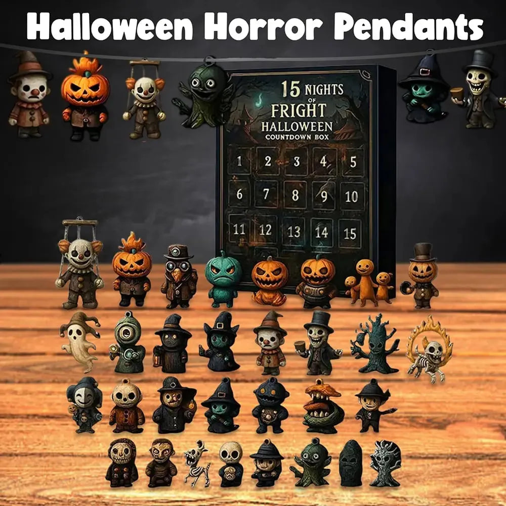🎉31 Days Halloween Countdown Calendar – Spooky Mini Figurine Surprise Box with Collectible Horror Decorations