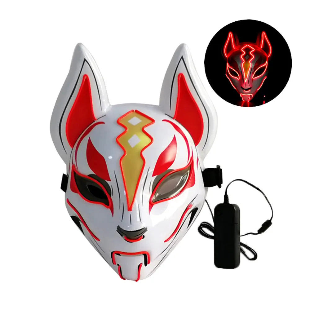 Halloween party LED glowing fox mask