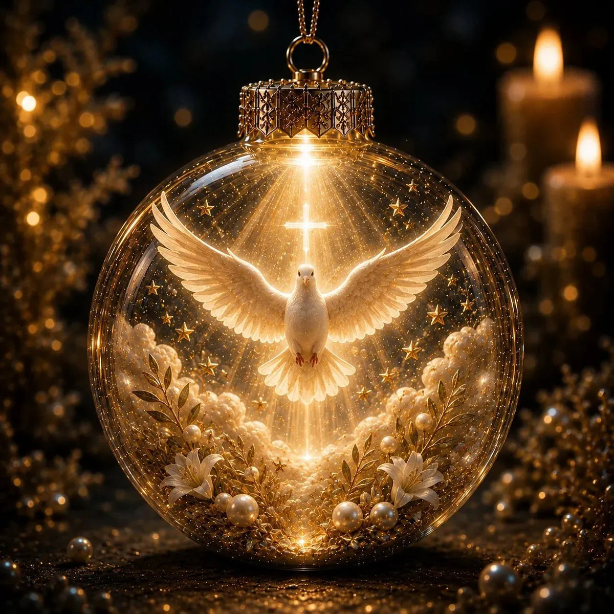 🔥 HOT SALE 🔥⏳ Last Day 49% OFF – ✝️ Illuminated 3D Christian Faith Ornament Collection | Clear Globe with Sacred Figures, Warm Golden Glow & 8 Meaningful Designs ✨
