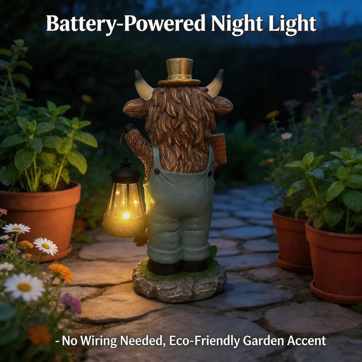 🔥HOT SALE🔥Scottish Highland Bull Garden Welcome Light