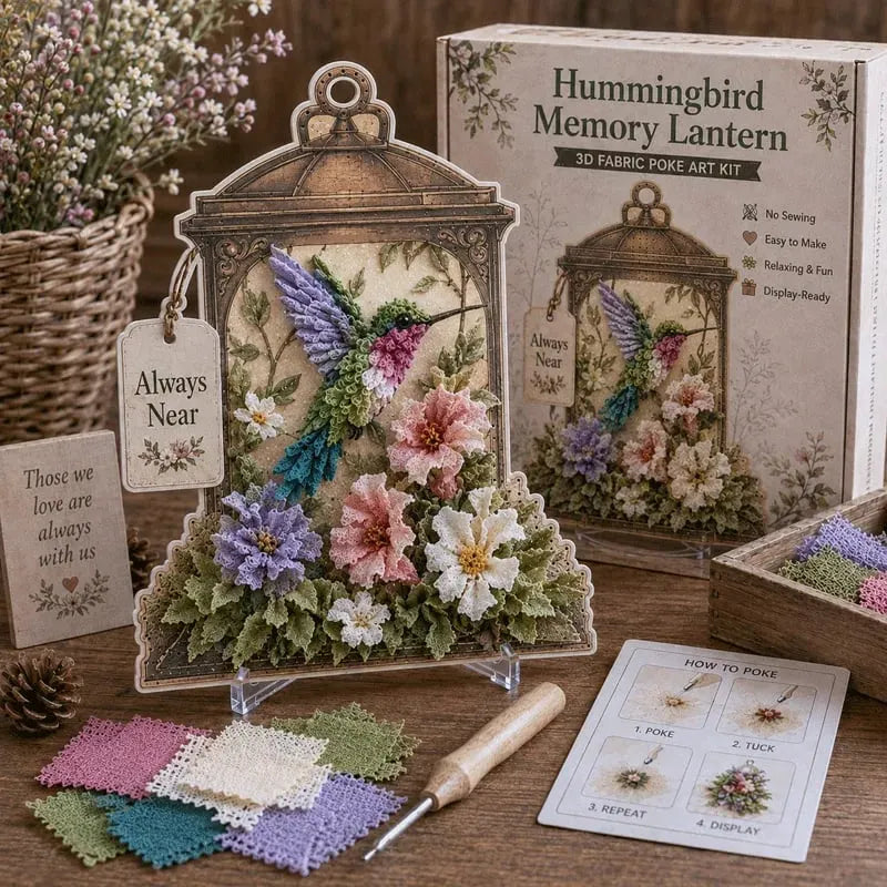 🔥HOT SALE🔥🕊️ Kit de lanterne souvenir en tissu 3D Always Near (à peindre) 🐦