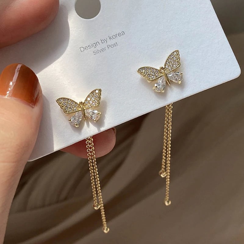 Trendy Butterfly Drop Earrings