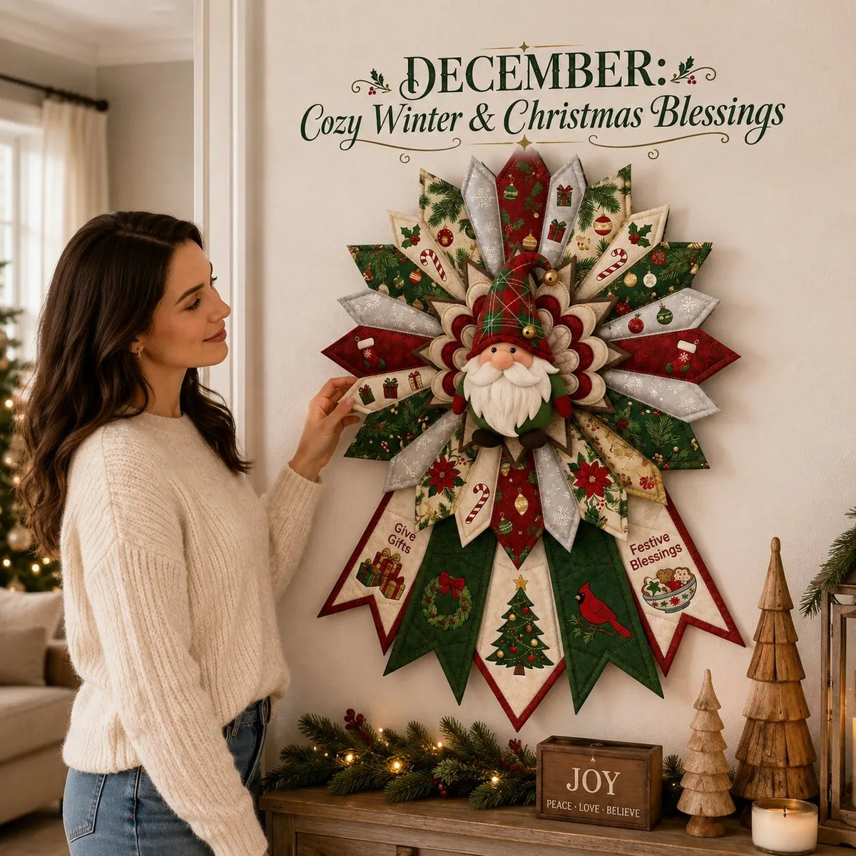 🎉 Beginner-Friendly 12-Month Themed 3D Quilted Door Hanger Sewing Kit Collection | Complete Kit with Coordinated Fabrics, Sewing Materials & Step-by-Step Guide Included 💕