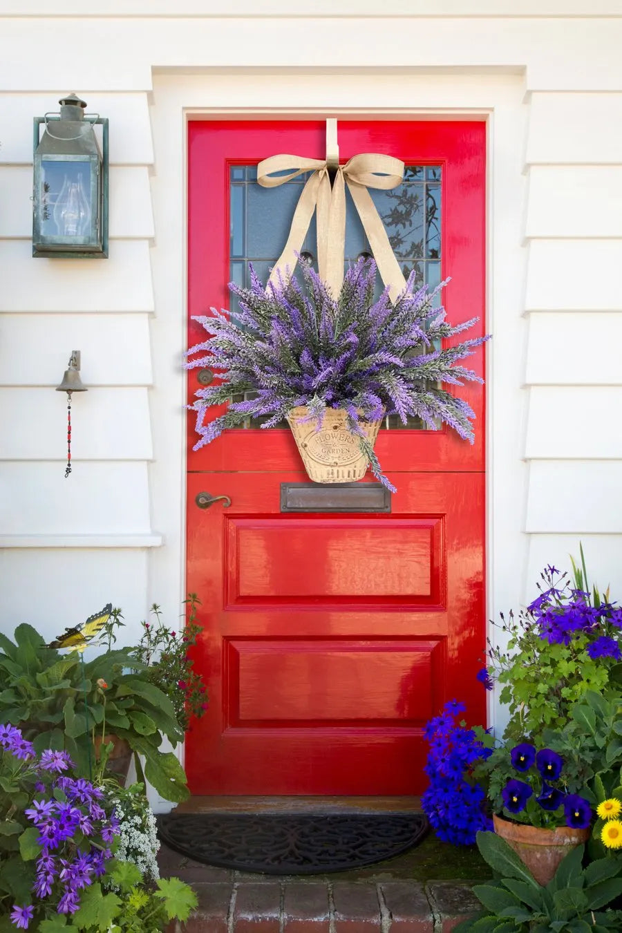 Lavender Basket Wreath-Front Door Wreath