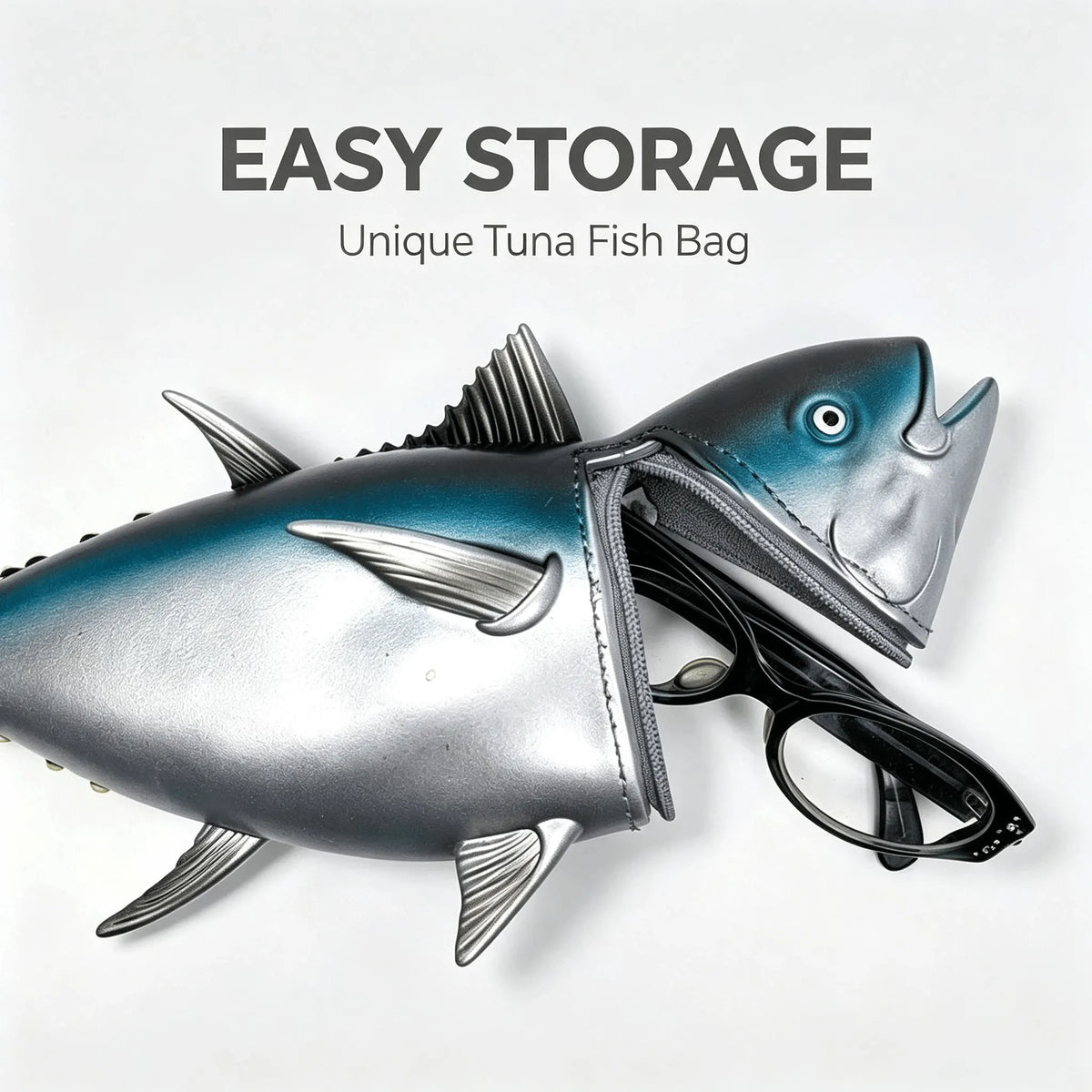🐟 3D Tuna Shaped Crossbody Bag | Quirky Fashion Purse with Hidden Storage for Small Daily Essentials ✨