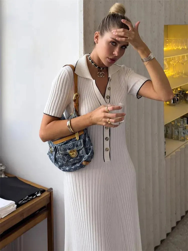 Single Breasted Knit Dress