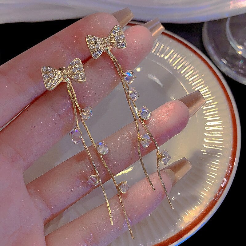 Romantic Long Tassel Butterfly Earrings